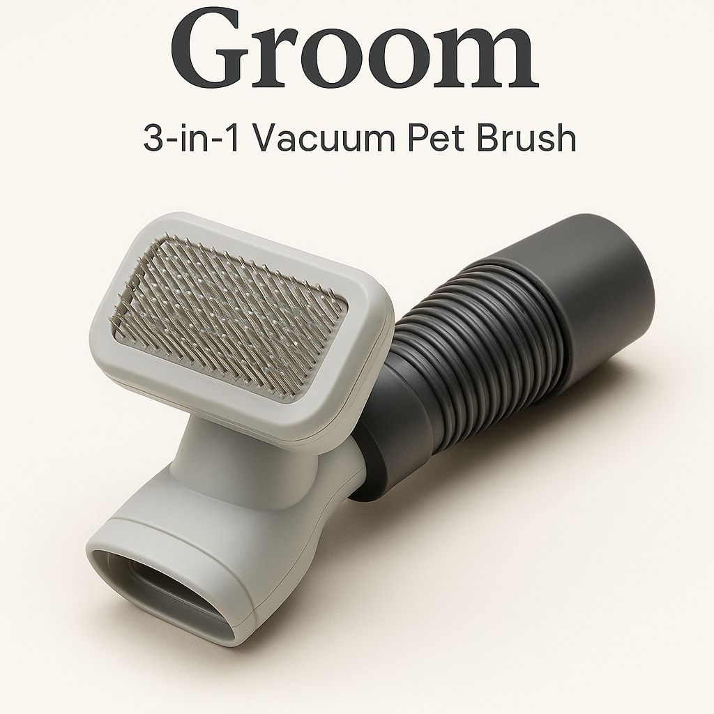 The Peach Brush™ - 3-in-1 Vacuum Pet Brush